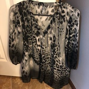 Women’s leopard ombré tunic